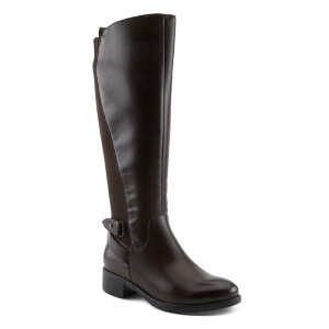 �p�g���V�A ���f�B�[�X �V���[�Y �u�[�c�E���C���u�[�c �g�[�� �j�b�g Patrizia Papina Women's Knit Back Tall Boots Dark Brown �u���E��