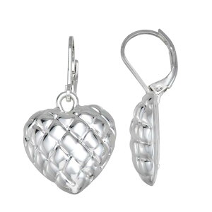 �l�[�s�A ���f�B�[�X �A�N�Z�T���[ �s�A�X�E�C�������O �L���e�B���O Napier Silver-Tone Quilted Heart Drop Earringsilver Tone �V���o�[
