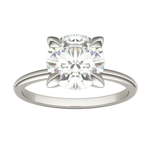 �`���[���Y �A���h �R���o�[�h ���f�B�[�X �A�N�Z�T���[ �����O Charles & Colvard 2 1/5 Carat.W. Lab-Created Moissanite Solitaire Ring 10k White Gold �z���C�g