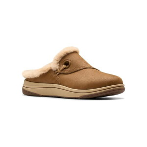 N[NX fB[X V[Y T_ Clarks Cloudsteppers Breeze Myth Women'slip-On Mules Dark Tan ^