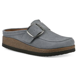 �z���C�g�}�E���e�� ���f�B�[�X �V���[�Y �T���_�� White Mountain Bueno Women'slip-On Clogs With Buckle Detail Blue Raspberry Suede �u���[