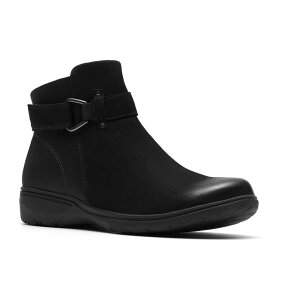 N[NX fB[X V[Y u[cECu[c AN U[ Clarks Carleigh Drift Women's Nubuck Leather Ankle Boots Black Nubuck ubN