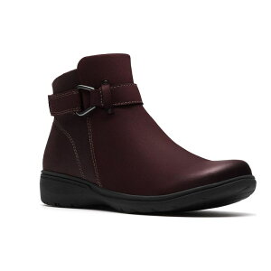N[NX fB[X V[Y u[cECu[c AN U[ Clarks Carleigh Drift Women's Nubuck Leather Ankle Boots Merlot Nubuck