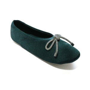 �A�C�\�g�i�[ ���f�B�[�X �V���[�Y �T���_�� �T�e�� isotoner Satin Ballerina Women's Bow Accent Slippers Dark Pine