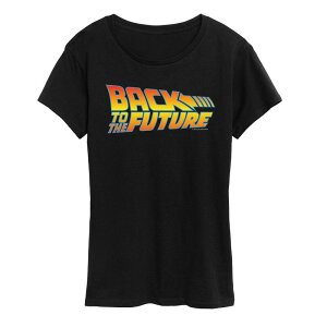 AjLN^[ fB[X gbvX TVc S OtBbN Licensed Character Women's Back To The Future Logo Graphic Tee Black ubN
