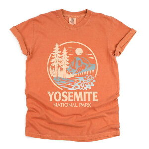 Simply Sage Market ���f�B�[�X �g�b�v�X T�V���c �O���t�B�b�N Simply Sage Market Yosemite National Park Two-Toned Circle - Women's Garment Dyed Graphic T-Shirt Yam