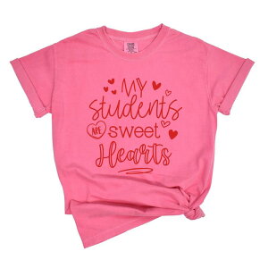 Simply Sage Market ���f�B�[�X �g�b�v�X T�V���c �O���t�B�b�N Simply Sage Market My Students Are Sweet Hearts - Women's Garment Dyed Graphic T-Shirt Crunchberry