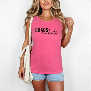 Simply Sage Market ���f�B�[�X �g�b�v�X T�V���c �O���t�B�b�N Simply Sage Market Chaos Coordinator - Women's Garment Dyed Graphic Tank Top Crunchberry
