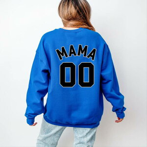 Simply Sage Market ���f�B�[�X �g�b�v�X T�V���c �X�E�F�b�g �W���[�W�[ Simply Sage Market Mama Jersey Heart - Womensweatshirt Royal