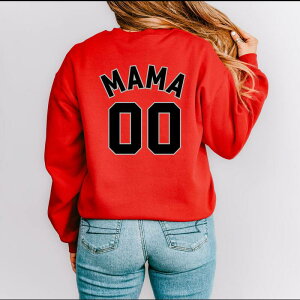 Simply Sage Market fB[X gbvX TVc XEFbg W[W[ Simply Sage Market Mama Jersey Heart - Womensweatshirt Red bh