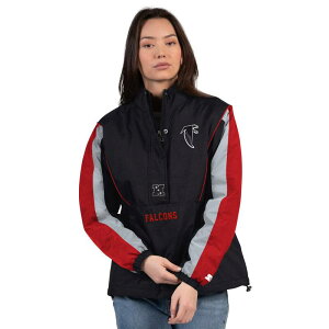 �X�^�[�^�[ ���f�B�[�X �g�b�v�X T�V���c �W���P�b�g Women'starter Black/Red Atlanta Falcons Thursday Night Gridiron Half-Zip Jacket Fal Black �u���b�N