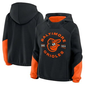 �t�@�i�e�B�N�X ���f�B�[�X �g�b�v�X T�V���c �p�[�J�[ Women's Fanatics Black Baltimore Orioles Oversized Time to Win Pullover Hoodie Orl Black �u���b�N