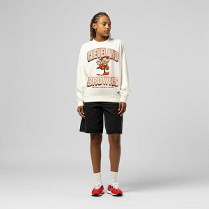 �~�b�`�F��&�l�X ���f�B�[�X �g�b�v�X T�V���c �X�E�F�b�g Women's Mitchell & Ness Cream Cleveland Browns Tonal Arch Sweatshirt Brn Beige �x�[�W��