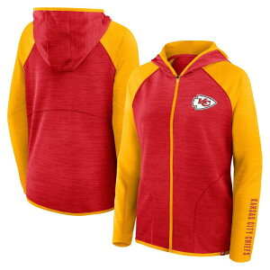 �t�@�i�e�B�N�X ���f�B�[�X �g�b�v�X T�V���c �p�[�J�[ Women's Fanatics Red/Gold Kansas City Chiefs Redzonend Around Pass Raglan Full-Zip Hoodie Chf Red ���b�h