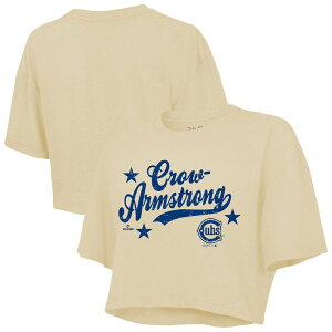 �}�W�F�X�e�B�b�N ���f�B�[�X �g�b�v�X T�V���c Women's Majestic Threads Pete Crow-Armstrong Cream Chicago Cubs Boxy Crop Top Cubeige �x�[�W��