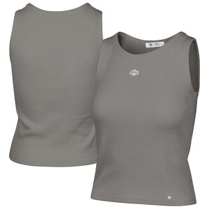 �t�H�[�e�B�Z�u���u�����h ���f�B�[�X �g�b�v�X T�V���c �N���b�v�h 47 Brand Women's '47 Gray Los Angeles Lakers Cropped Skyhook Baby Rib Tank Lak Grey �O���[