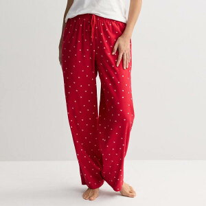 �\�m�} ���f�B�[�X �A���_�[�E�F�A �i�C�g�E�F�A �p���c �g�[�� Women's Tall Sonoma Goods For Life Cozy Pajama Pants Red Heart ���b�h