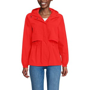 �����Y�G���h ���f�B�[�X �A�E�^�[ �W���P�b�g�E�u���]�� Women's Lands' End Packable Rain Jacket Coral Red ���b�h