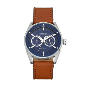 V`Y Y ANZT[ rv U[ Drive From Citizen Eco-Drive Men's CTO Leather Watch - BU4020-01L Brown uE