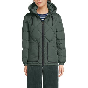 �����Y�G���h ���f�B�[�X �A�E�^�[ �W���P�b�g�E�u���]�� �L���e�B���O Women's Lands' End FeatherFree Insulatediamond Quilted Jacket Evening Forest �t�H���X�g