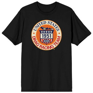 �A�j���L�����N�^�[ �����Y �g�b�v�X T�V���c �O���t�B�b�N Licensed Character Men's National Hot Rod Association 1951 Drag Racing Team Graphic Tee Black �u���b�N