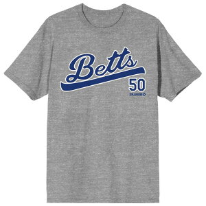 �A�j���L�����N�^�[ �����Y �g�b�v�X T�V���c �O���t�B�b�N Licensed Character Men's Mookie Betts Name & Number 50 Graphic Tee Athletic Heather Gray �O���[
