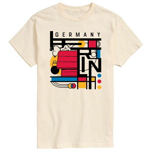 �A�j���L�����N�^�[ �����Y �g�b�v�X T�V���c �O���t�B�b�N Licensed Character Men's Peanutsnoopy Berlin Germany Bauhaus Graphic Tee Cream �N���[��