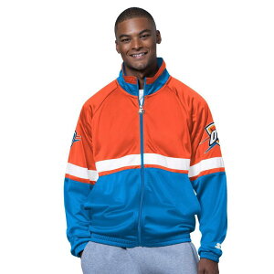 �X�^�[�^�[ �����Y �A�E�^�[ �W���P�b�g�E�u���]�� Men'starter Blue/White Oklahoma City Thunder The Veteran Tricotrack Raglan Full-Zip Jacket Okt Blue �u���[