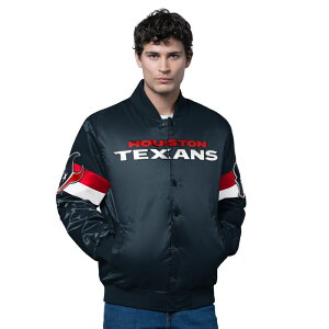 �X�^�[�^�[ �����Y �A�E�^�[ �W���P�b�g�E�u���]�� �T�e�� Men'starter Navy Houston Texans Triple Option Satin Varsity Full-Snap Jacketxs Navy �l�C�r�[