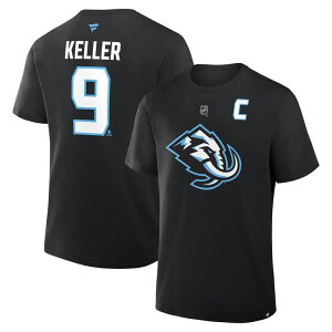 �t�@�i�e�B�N�X �����Y �g�b�v�X T�V���c Men's Fanatics Clayton Keller Black Utah Mammoth Authentic Stack Name & Number T-Shirt Utm Black �u���b�N