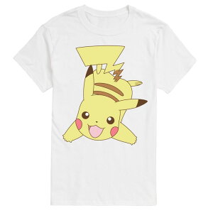 �A�j���L�����N�^�[ �����Y �g�b�v�X T�V���c �O���t�B�b�N Licensed Character Men's Pokmon Pikachu Oversized Graphic Tee White �z���C�g