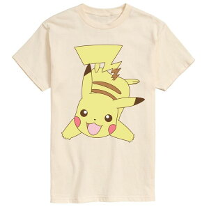 �A�j���L�����N�^�[ �����Y �g�b�v�X T�V���c �g�[�� �O���t�B�b�N Licensed Character Big & Tall Pokmon Pikachu Oversized Graphic Tee Cream �N���[��