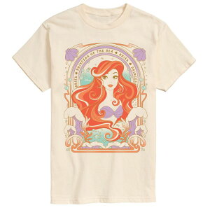 �A�j���L�����N�^�[ �����Y �g�b�v�X T�V���c �O���t�B�b�N Licensed Character Men's Disney's Ariel Princess of the Sea Graphic Tee Cream �N���[��