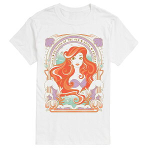 �A�j���L�����N�^�[ �����Y �g�b�v�X T�V���c �O���t�B�b�N Licensed Character Men's Disney's Ariel Princess of the Sea Graphic Tee White �z���C�g