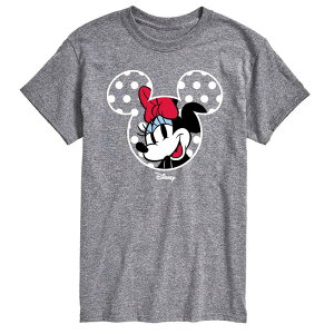 �A�j���L�����N�^�[ �����Y �g�b�v�X T�V���c �h�b�g�� �h�b�g �O���t�B�b�N Licensed Character Men's Disney's Minnie Mouse Polka Dot Ears Graphic Tee Athletic Heather �w�U�[