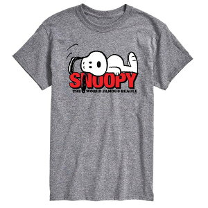 �A�j���L�����N�^�[ �����Y �g�b�v�X T�V���c �g�[�� �O���t�B�b�N Licensed Character Big & Tall Peanutsnoopy The World Famous Beagle Graphic Tee Athletic Heather �w�U�[