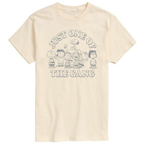 �A�j���L�����N�^�[ �����Y �g�b�v�X T�V���c �g�[�� �O���t�B�b�N Licensed Character Big & Tall Peanuts Just One Of The Gangraphic Tee Cream �N���[��