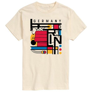 �A�j���L�����N�^�[ �����Y �g�b�v�X T�V���c �g�[�� �O���t�B�b�N Licensed Character Big & Tall Peanutsnoopy Berlin Germany Bauhaus Graphic Tee Cream �N���[��