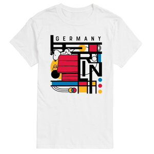 �A�j���L�����N�^�[ �����Y �g�b�v�X T�V���c �g�[�� �O���t�B�b�N Licensed Character Big & Tall Peanutsnoopy Berlin Germany Bauhaus Graphic Tee White �z���C�g