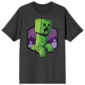 AjLN^[ Y gbvX TVc OtBbN Licensed Character Men's Minecraft Creeper Climb Graphic Tee Charcoal `R[