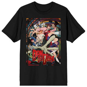 �A�j���L�����N�^�[ �����Y �g�b�v�X T�V���c �O���t�B�b�N Licensed Character Men's Dan Dan Random Debris Graphic Tee Black �u���b�N
