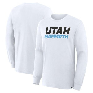 �t�@�i�e�B�N�X �����Y �g�b�v�X T�V���c Men's Fanatics White Utah Mammoth Wordmark Legacy Long Sleeve T-Shirt Utm White �z���C�g