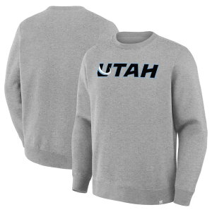 �t�@�i�e�B�N�X �����Y �g�b�v�X T�V���c �X�E�F�b�g �t���[�X Men's Fanatics Heather Gray Utah Mammoth Combo Legacy Fleece Sweatshirt Utm Grey �O���[