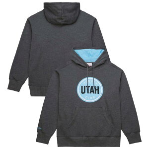 �~�b�`�F��&�l�X �����Y �g�b�v�X T�V���c �p�[�J�[ Men's Mitchell & Ness Anthracite Utahockey Club Playoff Pullover Hoodie Utm Grey �O���[