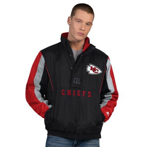 �X�^�[�^�[ �����Y �g�b�v�X T�V���c �W���P�b�g Men'starter Blackansas City Chiefs Thursday Night Gridiron Half-Zip Jacket Chf Black �u���b�N