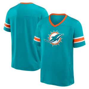 �t�@�i�e�B�N�X �����Y �g�b�v�X T�V���c V�l�b�N Men's Fanatics Aqua Miami Dolphins Hometown Premium Hashmark V-Neck T-Shirt Dol Turq A �A�N�A