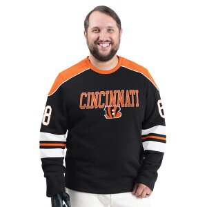 �J�[�� �o���N�X �����Y �g�b�v�X T�V���c �N���[�l�b�N �X�E�F�b�g Men's G-III Sports by Carl Banks Black Cincinnati Bengals Adaptive Lord Stanley Crewneck Sweatshirt Bng Black �u���b�N