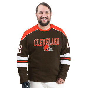 �J�[�� �o���N�X �����Y �g�b�v�X T�V���c �N���[�l�b�N �X�E�F�b�g Men's G-III Sports by Carl Banks Brown Cleveland Browns Adaptive Lord Stanley Crewneck Sweatshirt Brn Brown �u���E��