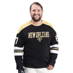 �J�[�� �o���N�X �����Y �g�b�v�X T�V���c �N���[�l�b�N �X�E�F�b�g Men's G-III Sports by Carl Banks Black New Orleansaints Adaptive Lord Stanley Crewneck Sweatshirt Snt Black �u���b�N