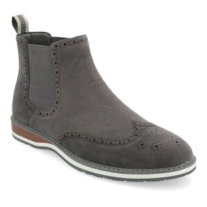 yz oX Y u[cECu[c V[Y Vance Co. Thorpe Men's Tru Comfort Foam Wingtip Slip-on Chelsea Boots Gray